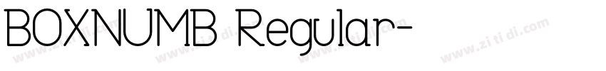 BOXNUMB Regular字体转换